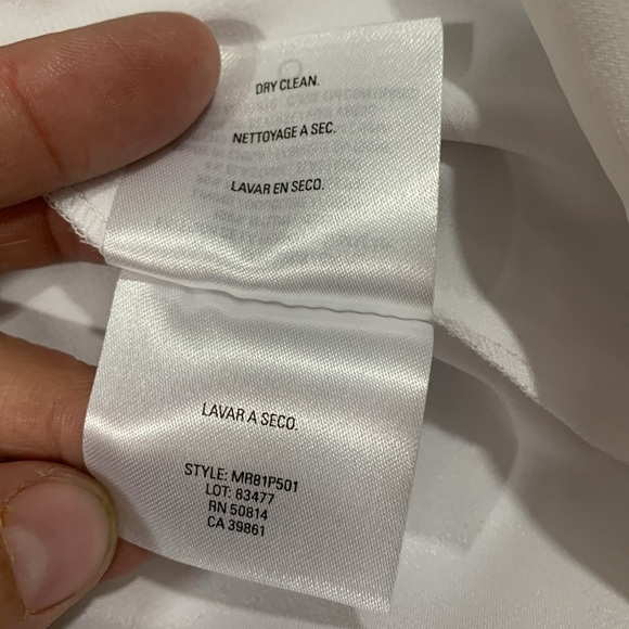 Tahari Black Lace Sparkle Tie White Bow Halter Style Evening Cocktail Blouse - Picture 8 of 10